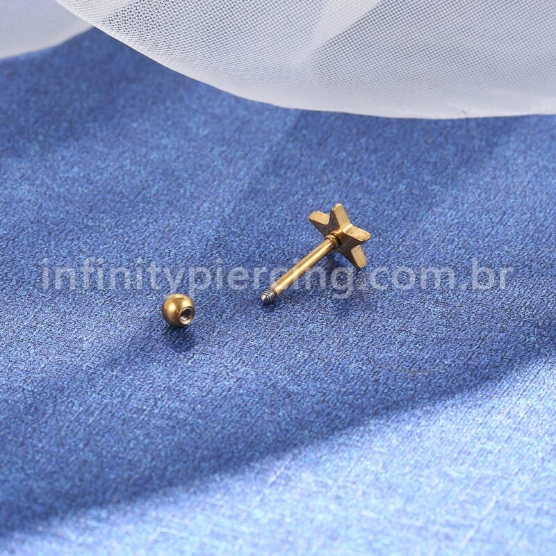 Piercing Microbell Aço Cirúrgico Estrela