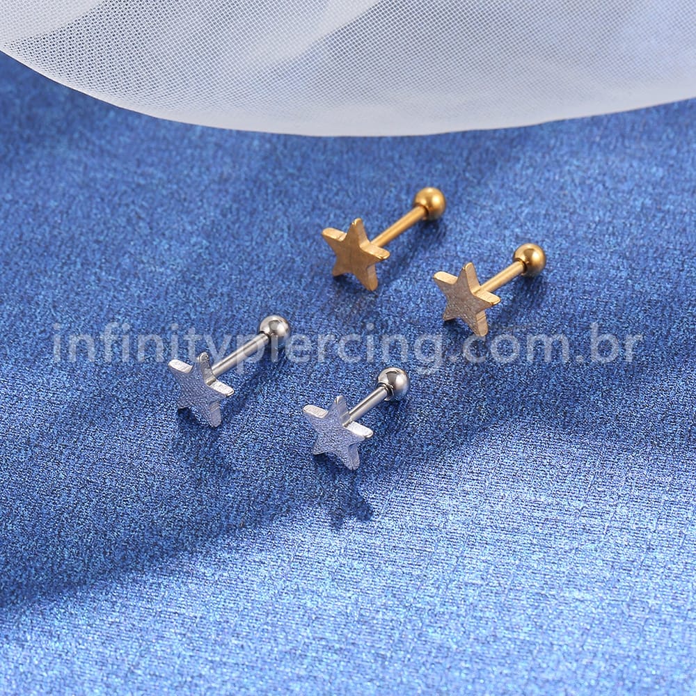 Piercing Microbell Aço Cirúrgico Estrela