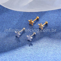 Piercing Microbell Aço Cirúrgico Estrela