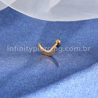 Piercing Microbell Aço Cirúrgico Lua