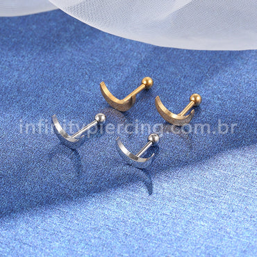 Piercing Microbell Aço Cirúrgico Lua