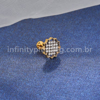 Piercing Labret Titânio Girassol Zircônia
