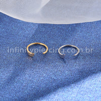 Piercing G-Ring Aço Cirúrgico Lua