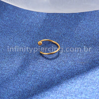 Piercing Argola Aço Cirúrgico Bolinha