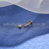 Piercing Labret Aço Cirúrgico Opala Rosca Interna