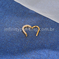 Piercing Coração Titânio Segmento Articulado