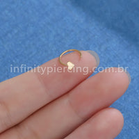 Piercing G-Ring Aço Cirúrgico Coração
