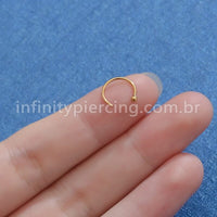 Piercing G-Ring Aço Cirúrgico Bolinha