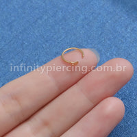 Piercing G-Ring Aço Cirúrgico Lua