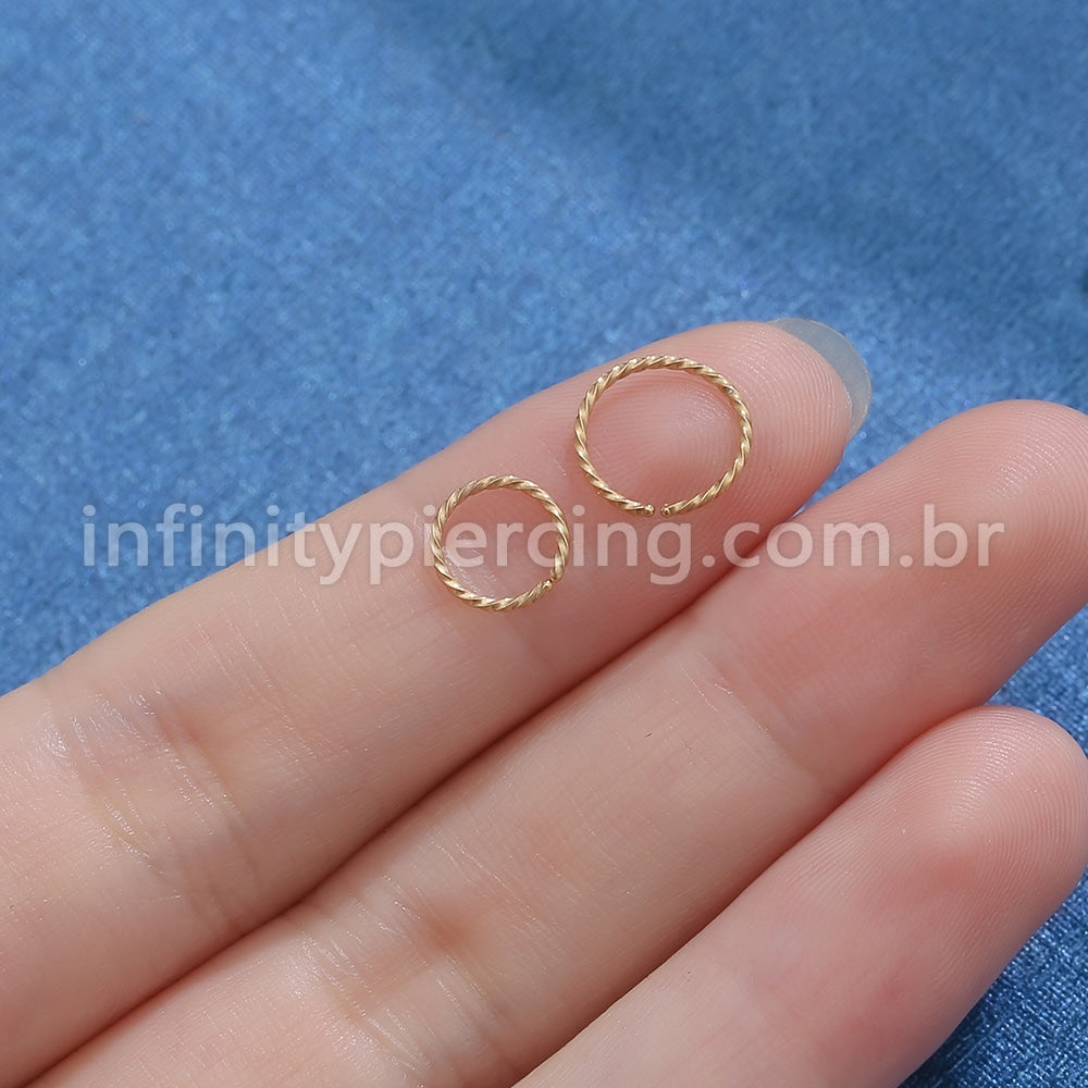 Piercing Argola Aço Cirúrgico Torcido