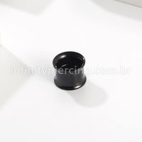 Alargador Aço Cirúrgico Black Liso
