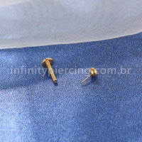 PIERCING LABRET PUSH PIN TITÂNIO ZIRCÔNIA