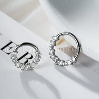 Piercing Argola Titânio Zircônia Cravejada