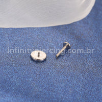 Piercing Labret Titânio Redondo Zircônia Colorida