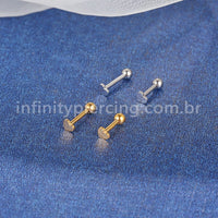 Piercing Minibarbell Aço Cirúrgico Coração