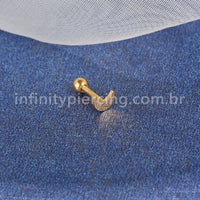 Piercing Barbell Aço Cirúrgico Lua