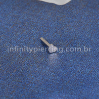 Haste Para Labret Titânio Base Coração