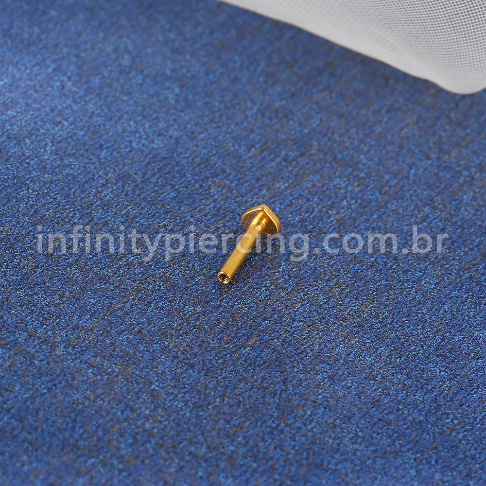 Haste Para Labret Titânio Base Coração