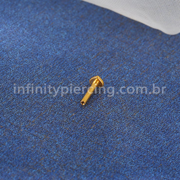 Haste Para Labret Titânio Base Coração