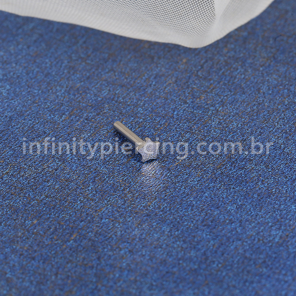Haste Para Labret Titânio Base Estrela