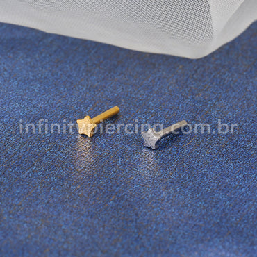 Haste Para Labret Titânio Base Estrela