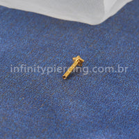 Haste Para Labret Titânio Base Estrela