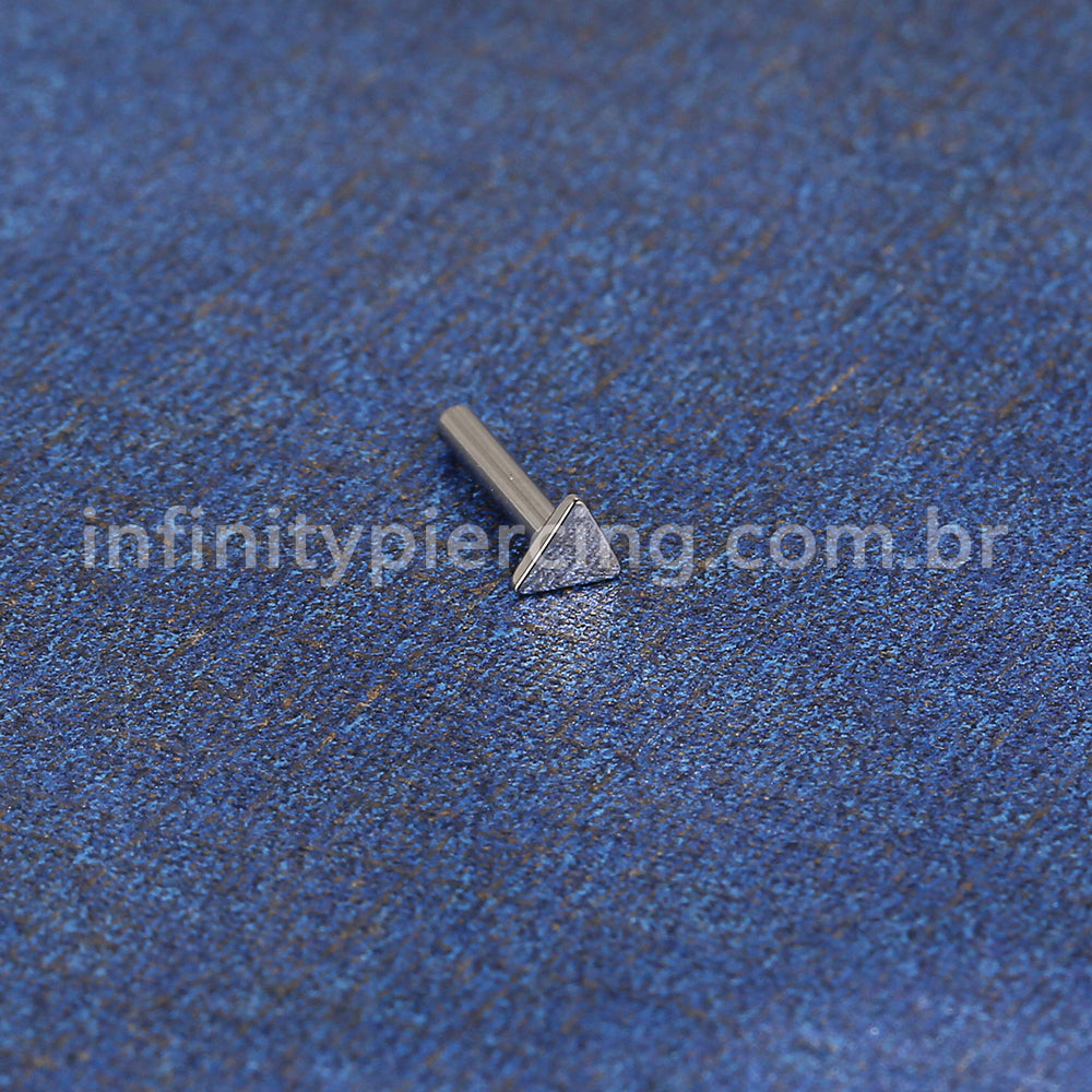 Haste Para Labret Titânio Base Triângulo