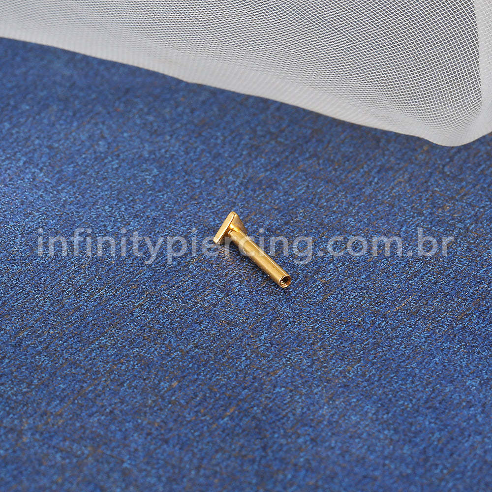 Haste Para Labret Titânio Base Triângulo