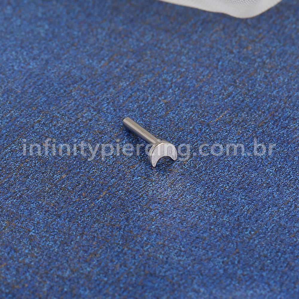 Haste Para Labret Titânio Base Lua