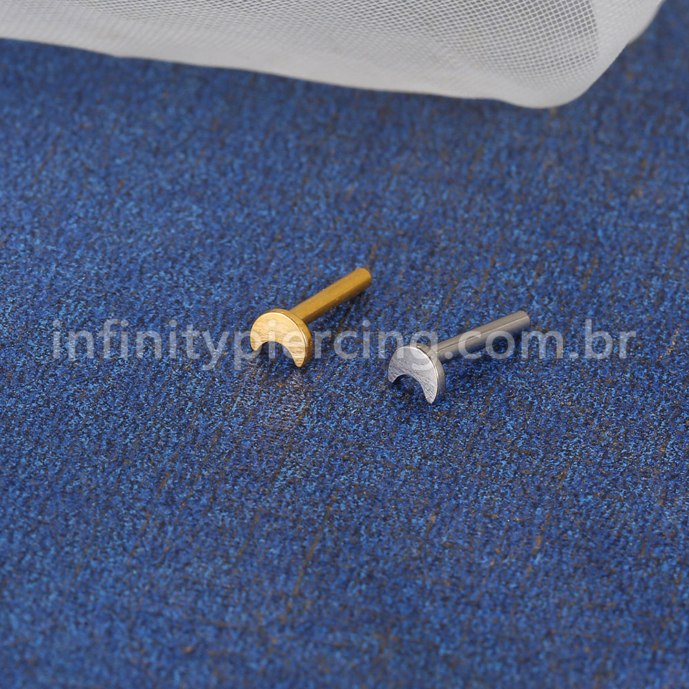 Haste Para Labret Titânio Base Lua