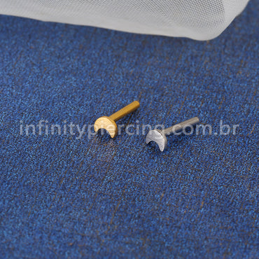 Haste Para Labret Titânio Base Lua
