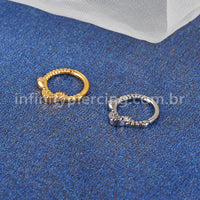 Piercing Argola Titânio Detalhes Cobra