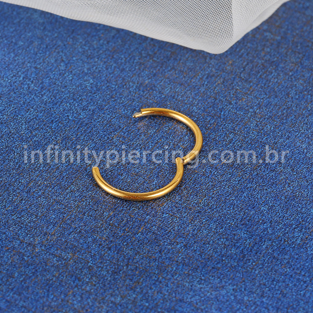 Piercing Argola Titânio Abertura Meio a Meio