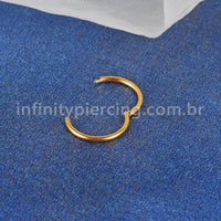 Piercing Argola Titânio Abertura Meio a Meio