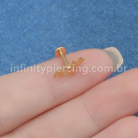 Piercing Labret Titânio Morcego