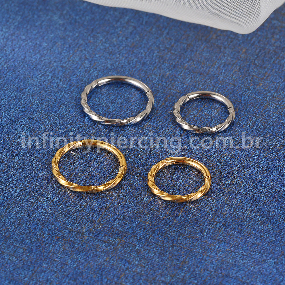 Piercing Argola Titânio Torcida