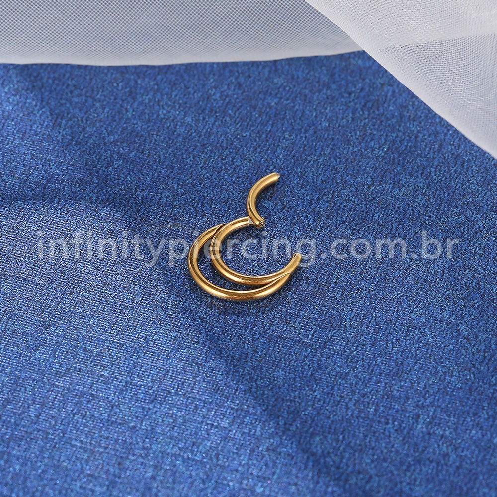 Piercing Argola Segmento Articulado Duplo