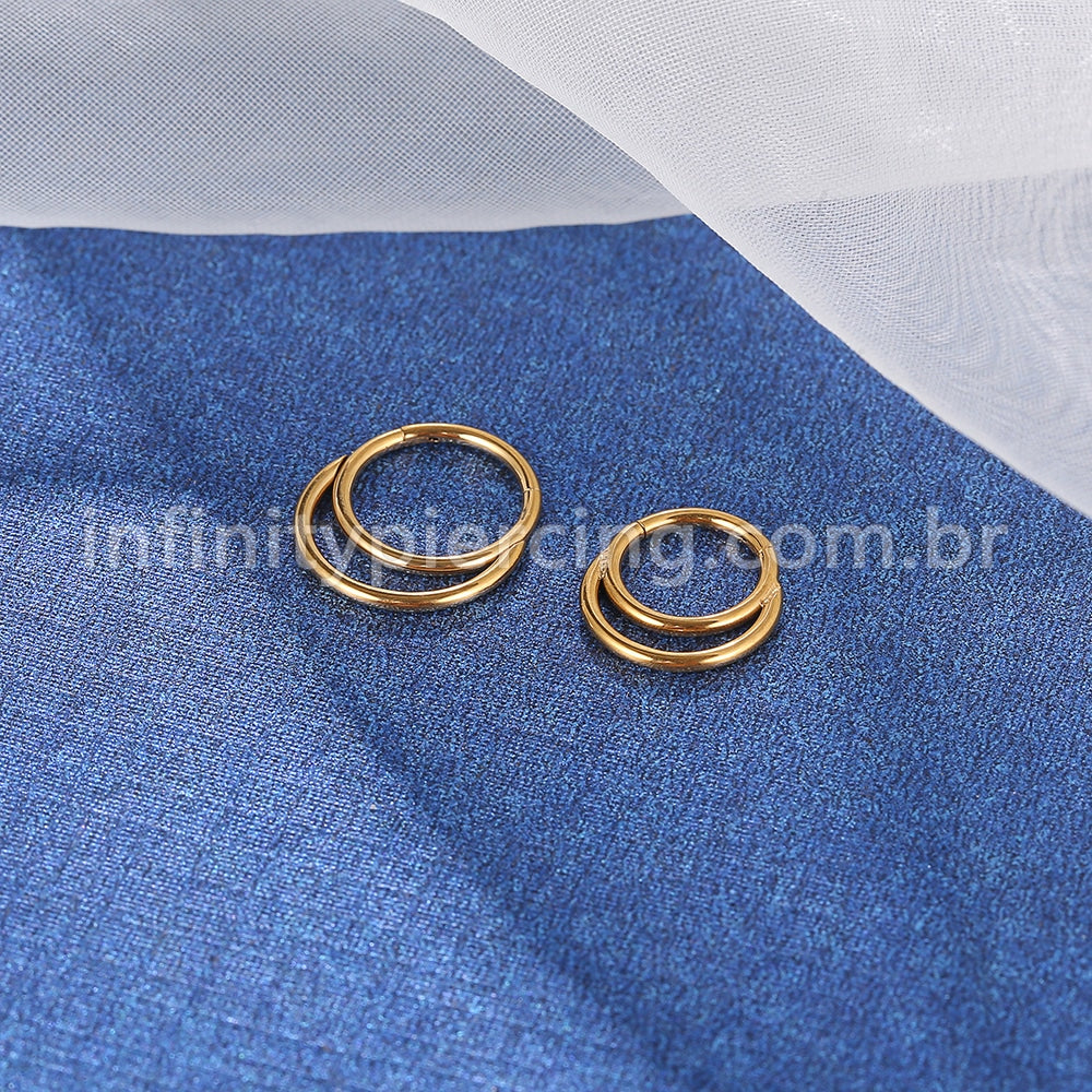 Piercing Argola Segmento Articulado Duplo