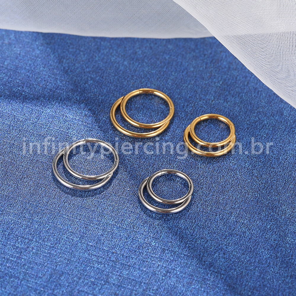Piercing Argola Segmento Articulado Duplo