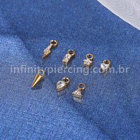 Pingente Para Piercing Titânio