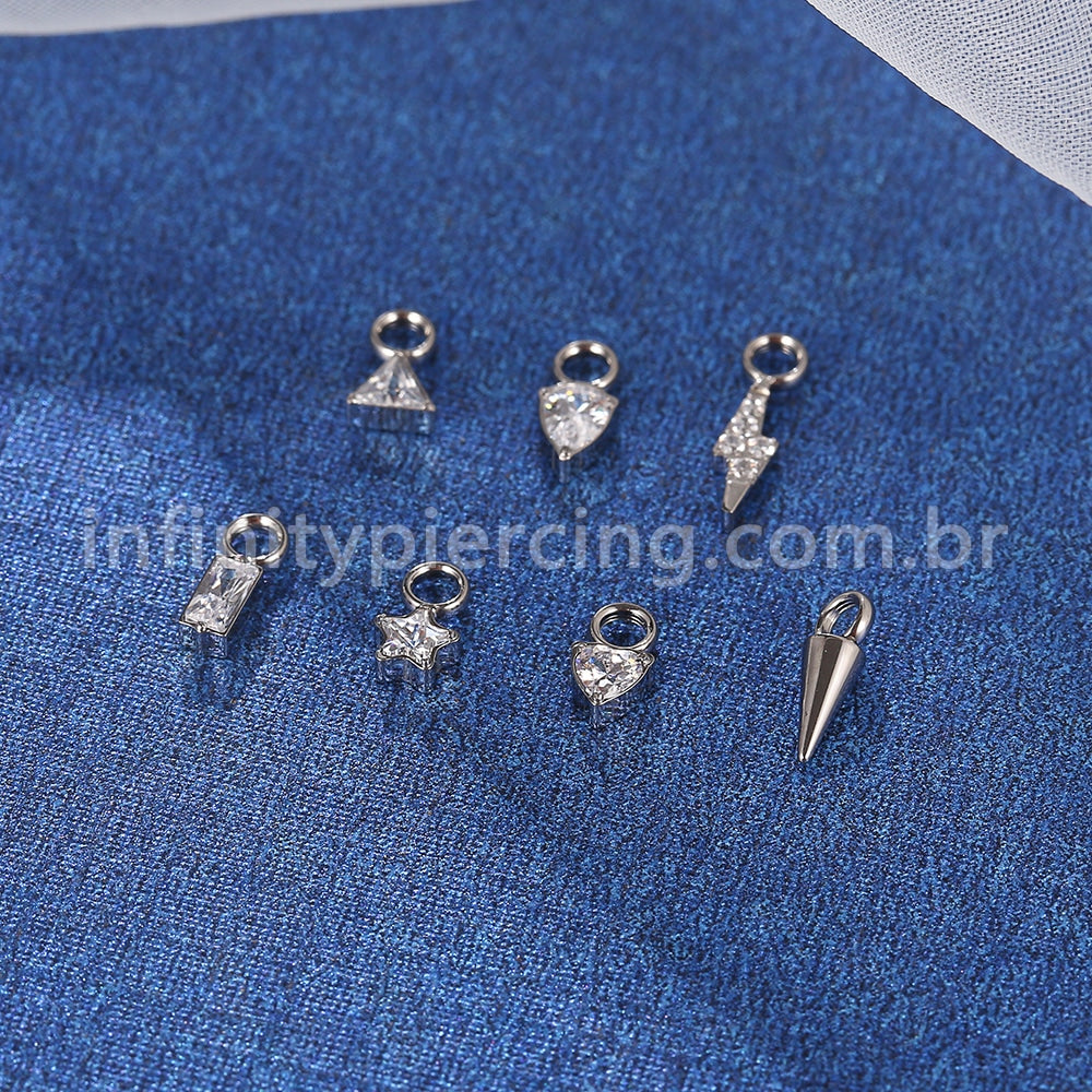 Pingente Para Piercing Titânio