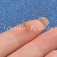 Haste Para Labret Titânio Base Quadrada