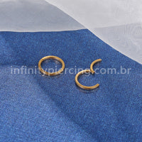 Brinco Argola Segmento Articulado Aço Cirúrgico Liso