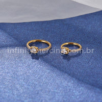 Piercing Argola Titânio Segmento Articulado Zircônia Redonda