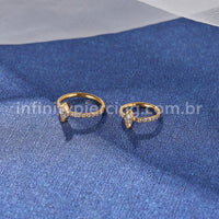 Piercing Argola Titânio Segmento Articulado Zircônia Oval Com Ponta