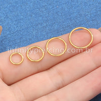 Piercing Argola Titânio Abertura Meio a Meio