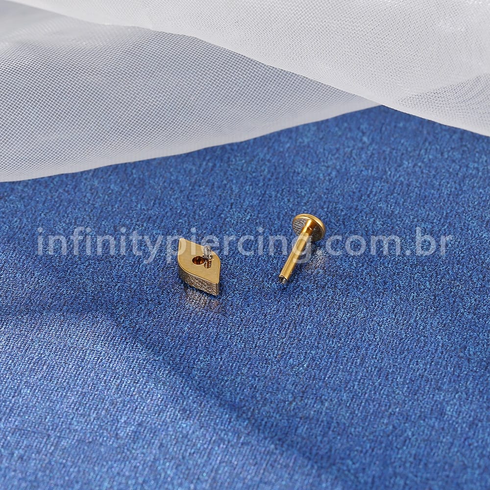Piercing Labret Titânio Olho Zircônia