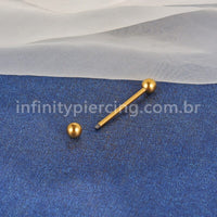 Piercing Barbell Nióbio Rosca Externa