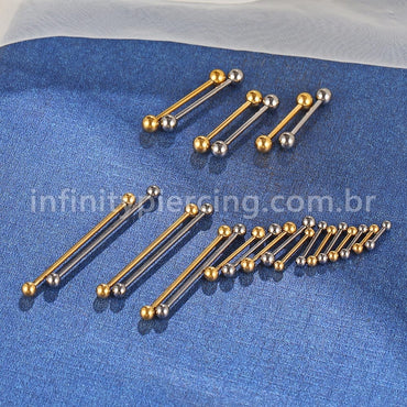 Piercing Barbell Nióbio Rosca Interna