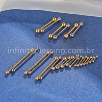 Piercing Barbell Nióbio Rosca Externa
